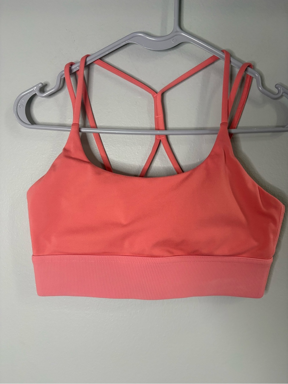P'tula Coral Pink Strappy Sports Bra